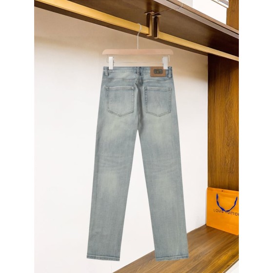 Dior Light Wash Straight-Leg Denim Jeans